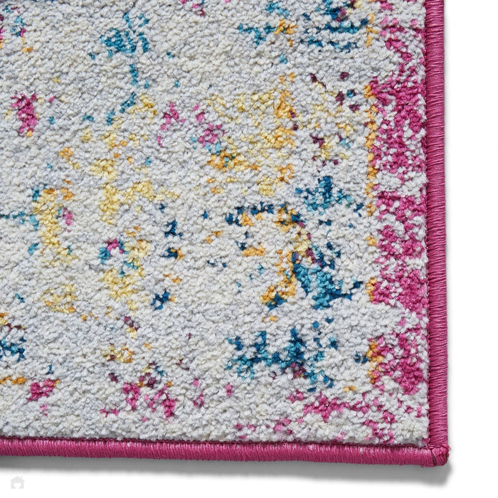 Boston Modern Traditional G0532 Fuschia/Blue Rug