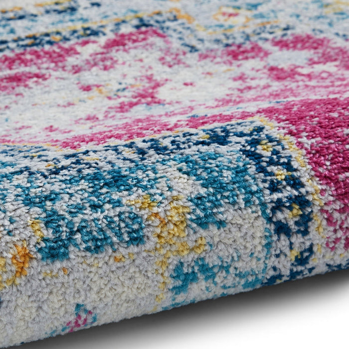 Boston Modern Traditional G0532 Fuschia/Blue Rug