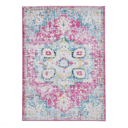 Boston Modern Traditional G0532 Fuschia/Blue Rug