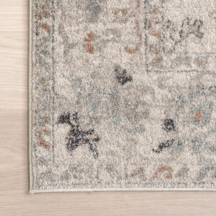 Botanical Area Rug Light Gray 160x230 cm