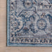 Botanical Pattern Washable Area Rug 140x200 cm Blue