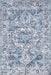 Botanical Pattern Washable Area Rug 140x200 cm Blue