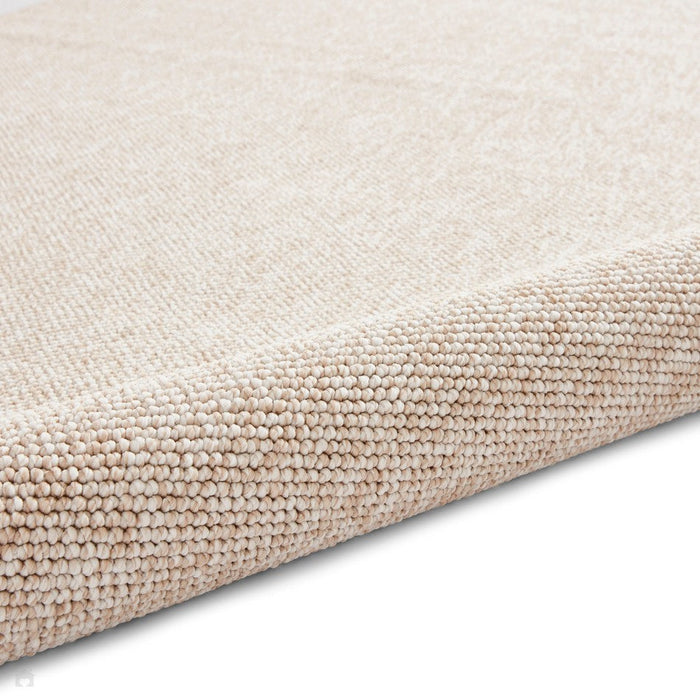 Boucle E6403 Modern Plain Textured Beaded Boucle Pile Soft-Touch Polyester Flatweave Brown Rug