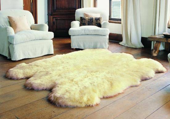 Bowron Longwool Champagne Sheepskin Rug