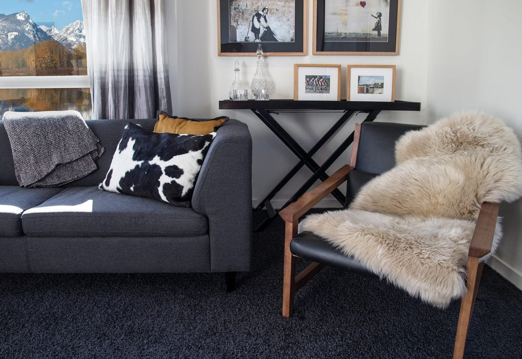 Bowron Longwool Stone Sheepskin Rug