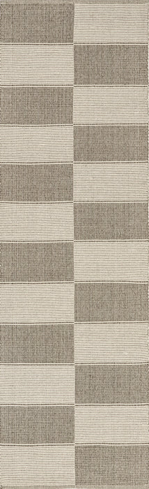 Boxelder ruudullinen puuvilla-aluematto 150x90 cm hiekka