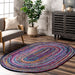 Braided Chindi Rug 150 cm Multicolor Handmade Design