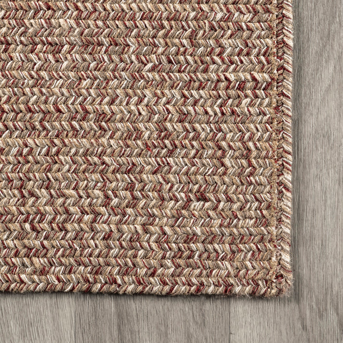 Braided Cotton Jute Rug in Brown 130x200 cm