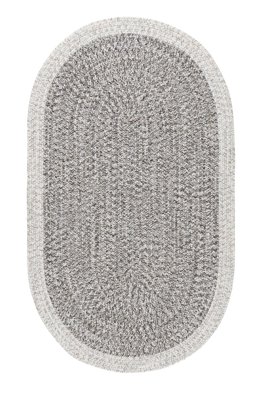 Braided Grey Indoor Outdoor Area Rug 50x80 cm