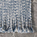 Tappeto Intrecciato per Interni ed Esterni Blu con Nappe 120x180 cm