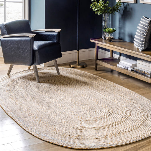 Braided Indoor Outdoor Rug 120 cm Ivory