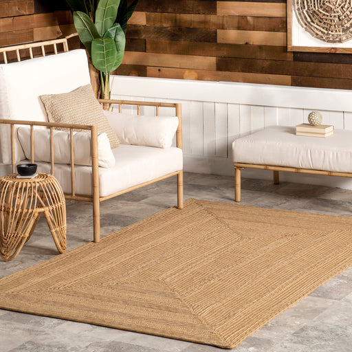 Braided Indoor Outdoor Rug 152 Cm Tan Color