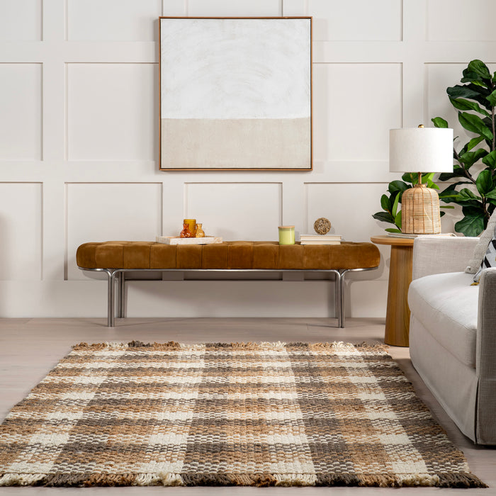 Braided Ivory Jute Rug 90x150 cm