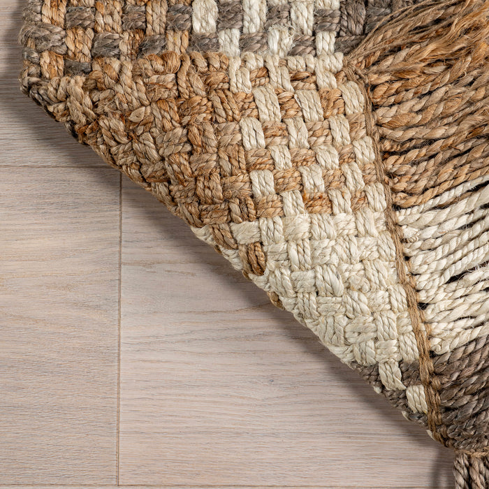 Braided Ivory Jute Rug 90x150 cm