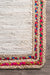 Braided Ivory Rag Rug for Living Room or Kitchen