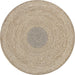 Braided Jute Area Rug 100% Natural Fiber Grey