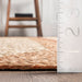 Braided Jute Area Rug 120 cm Beige