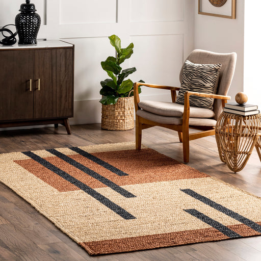 Braided Jute Area Rug 60 cm Brown