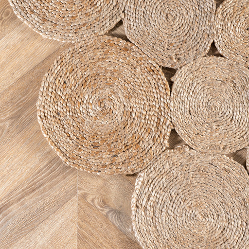 Braided Jute Fiber Rug Natural 60x90 Centimeter