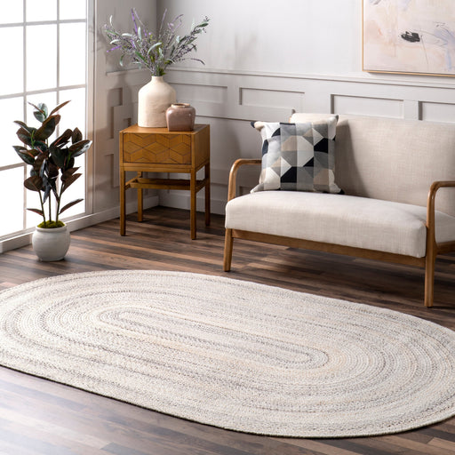 Braided Jute Ombre Area Rug 60x90 cm Beige