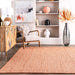 Braided Jute Rug in Peach 100% Handmade Natural Fiber