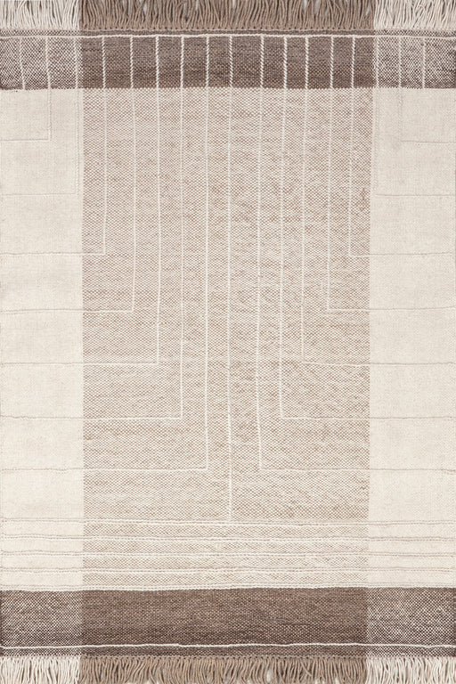 Braided Wool Area Rug 120x180 cm Ivory