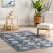 Brenda Blue Washable Rug for Busy Homes