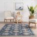 Brenda Blue Washable Rug for Busy Homes