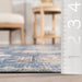 Brenda Blue Washable Rug for Busy Homes