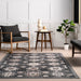 Brenda Dark Grey Washable Rug for Kids and Pets