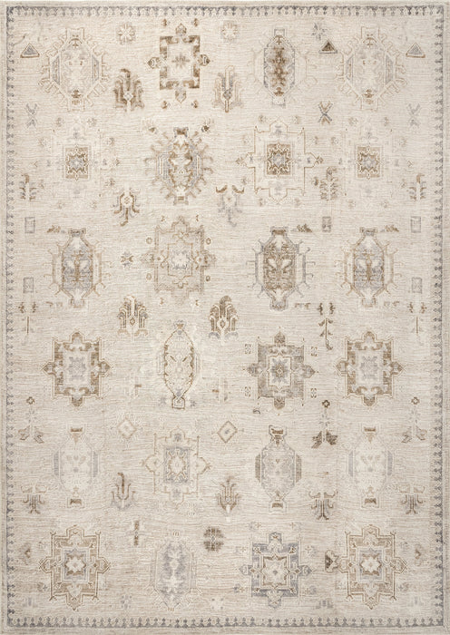 Brenda Hazy Heraldry Machine Washable Rug 150x240 cm Beige