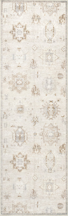 Tappeto lavabile in lavatrice Brenda Hazy Heraldry 160x230 cm Beige