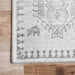 Brenda Hazy Heraldry Washable Area Rug 140x200 cm Light Grey