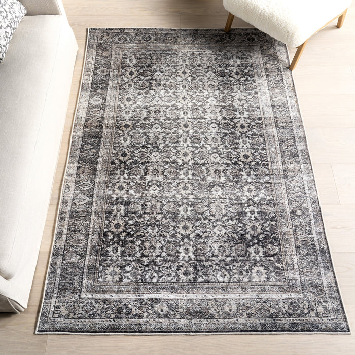 Briana Vintage Washable Brown Area Rug 50x80 cm