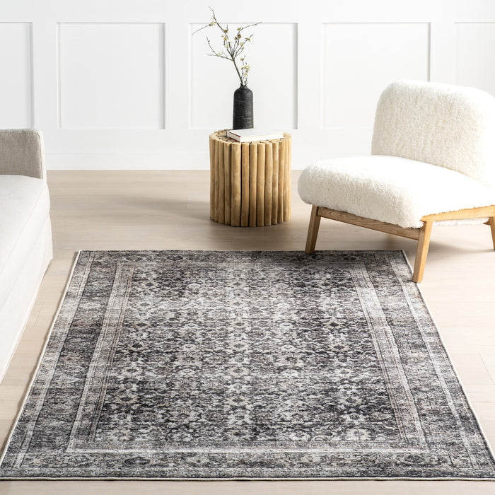 Briana Vintage Washable Brown Area Rug 50x80 cm