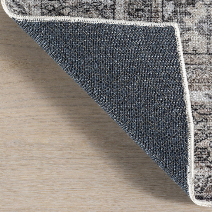 Briana Vintage Washable Brown Area Rug 50x80 cm