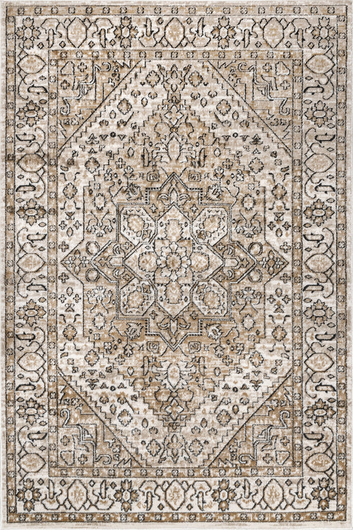 Brianna Medallion Vines Area Rug 152x244 cm Beige