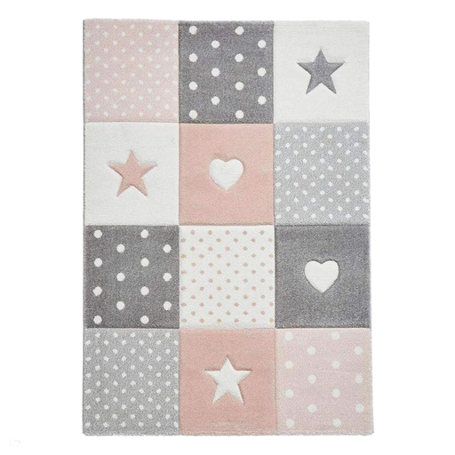 Brooklyn 20339 Kids Patchwork Soft Pink Rug