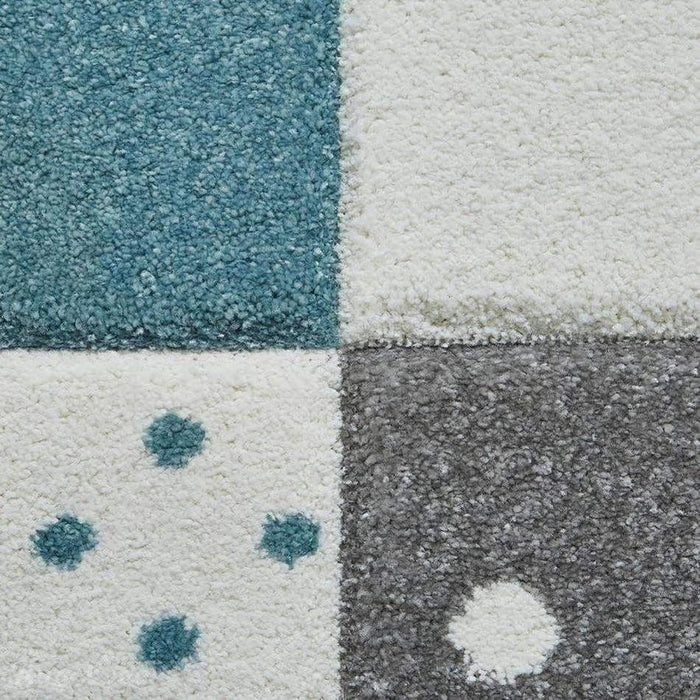 Brooklyn 20340 Kids Patchwork Soft Blue Rug