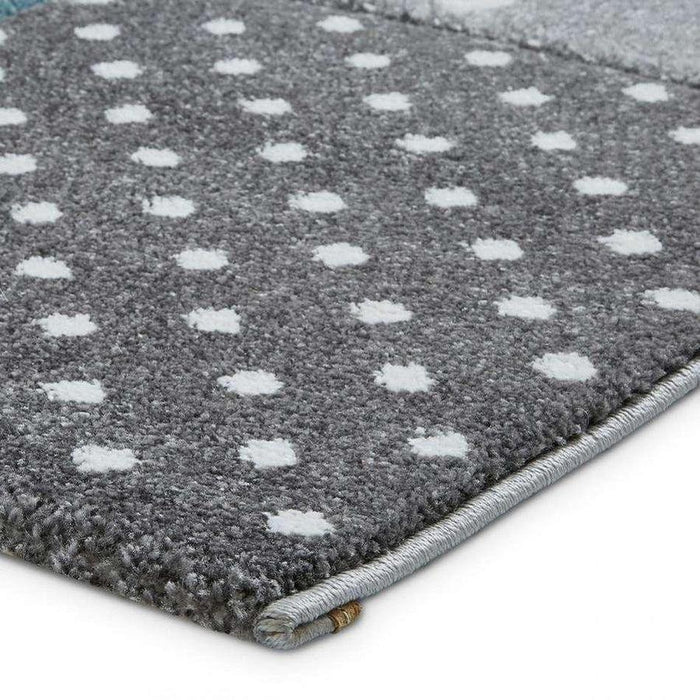 Brooklyn 20340 Kids Patchwork Soft Blue Rug