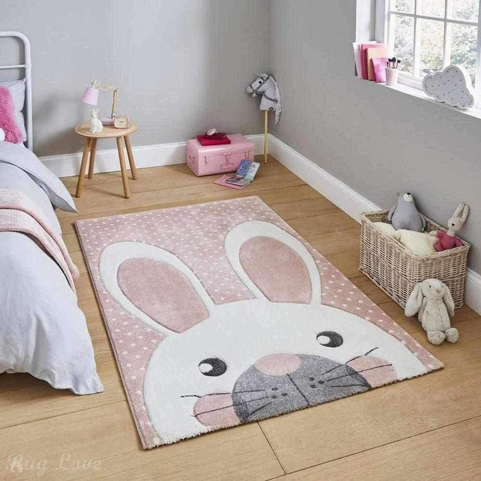 Brooklyn 20341 Kids Rabbit Soft Pink Rug