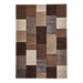 Brooklyn 21830 Modern Geometric Square Patchwork Blocks Soft Hand-Carved Beige/Grey/Brown Rug