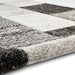 Brooklyn 21830 Modern Geometric Square Patchwork Blocks Soft Hand-Carved Grey/Black Rug