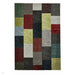 Brooklyn 21830 Modern Geometric Square Patchwork Blocks Soft Hand-Carved Grey/Multicolour Rug