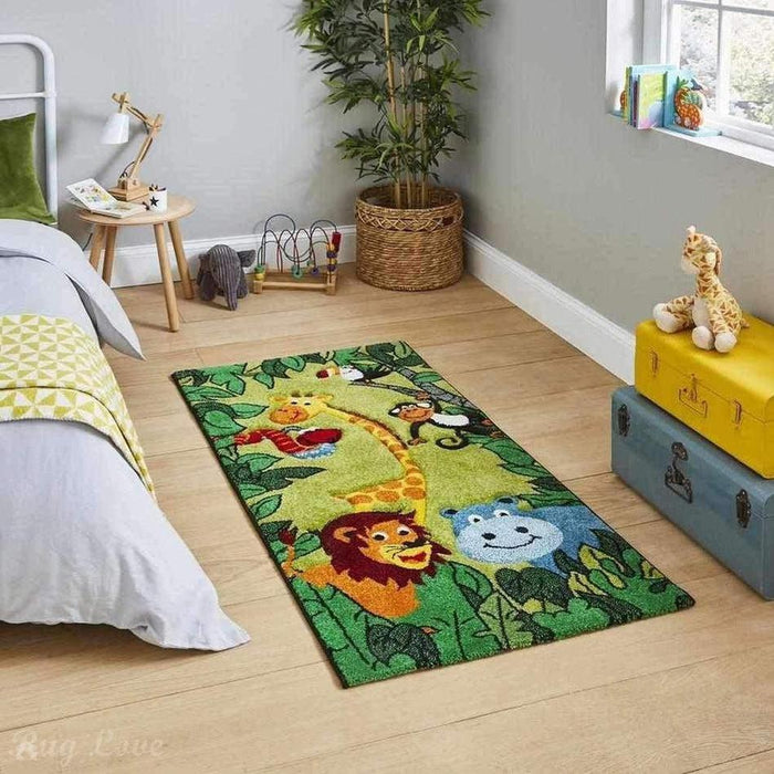 Brooklyn 53747 Kids Jungle Soft Green Rug