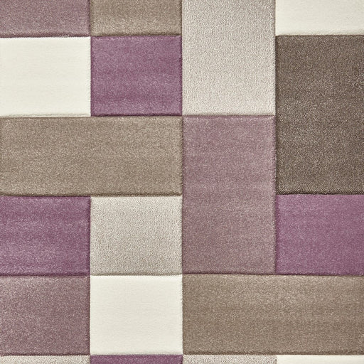 Brooklyn 646 - Beige / Purple Runner Rug