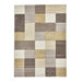 Brooklyn 646 Modern Geometric Tile Blocks Soft Hand-Carved Beige/Yellow/Cream Rug