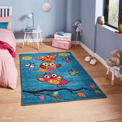 Brooklyn 793 Kids Birds Soft Blue Rug