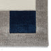 Brooklyn BRK04 Modern Geometric Patchwork Blocks Border Soft Hand-Carved Grey/Navy/Cream Rug