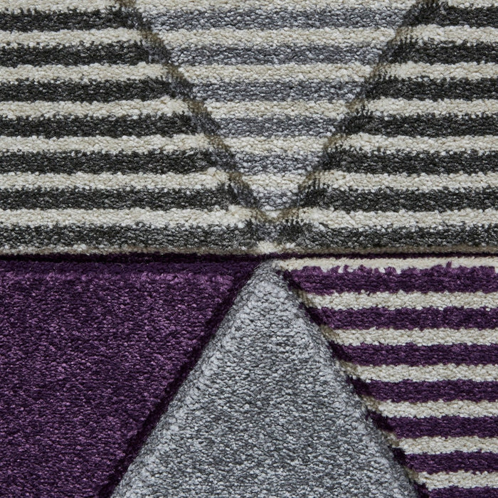 Brooklyn BRK15 Grey / Purple Rug